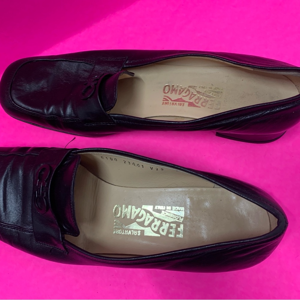 Salvatore Ferragamo black leather